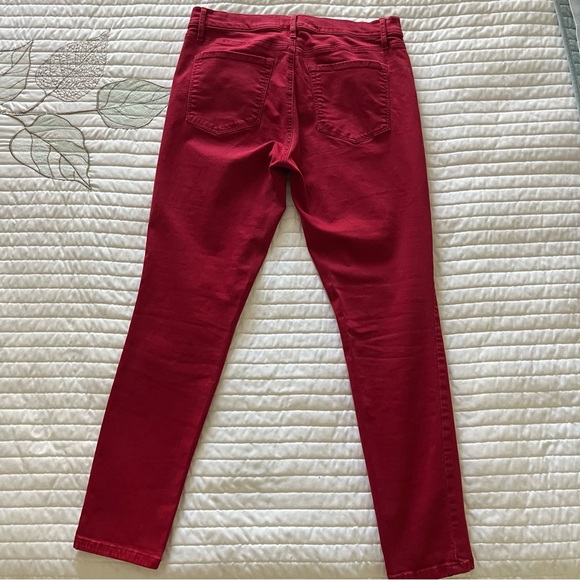 Loft Red Modern Skinny Crop Women's Jeans - Size 8 - Picture 6 of 7